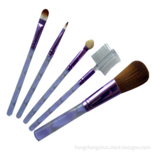5-unit compact set with sky blue handle, various types of bristles are available